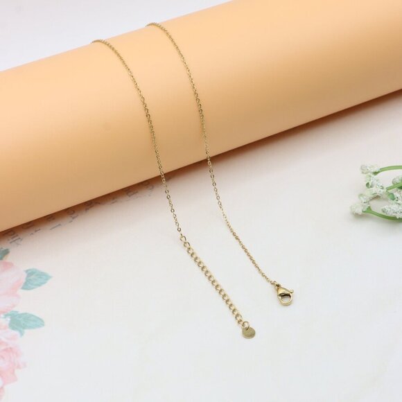 Yellow Gold Plated Pearl Drop Necklace with Crystal Charms, XPNL0361 - Picture 12 of 13